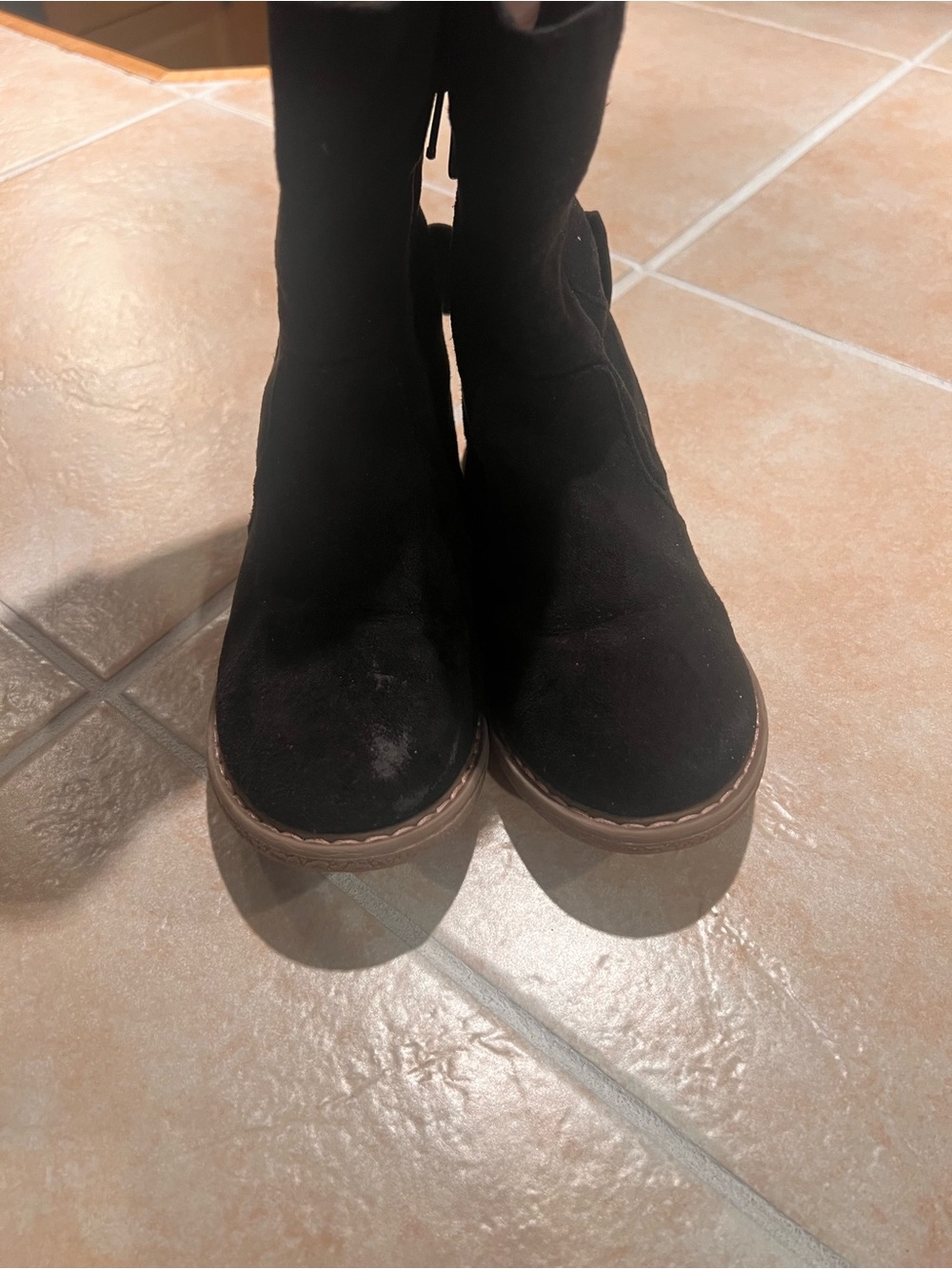 Black Suede kids Ankle Boots